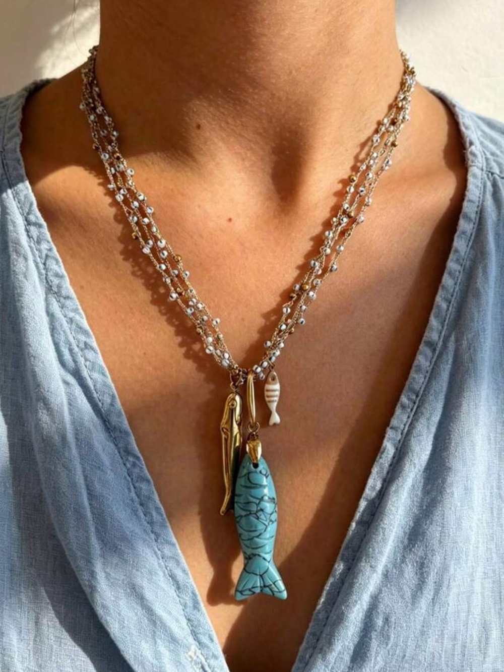 Fish necklace N2235